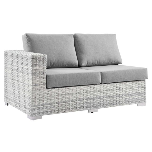 Modway Causeuse de Mobilier de Patio Extérieur, Gris Pâle