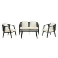 thumbnail image 3 of Olurrisa American Traditional Iron Patio Set - 4-Piece Outdoor Comfort Seating with Cushioned Chairs & Side Table​​, 3 of 9