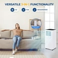 thumbnail image 3 of Portable Air Conditioner - Compact Home A/C Cooling Unit with Built-in Dehumidifier & Fan Modes, Includes Window Mount Kit (8,000 BTU), 3 of 7