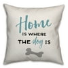 Creative Products Home is Where the Dog Is 18x18 Spun Poly Pillow