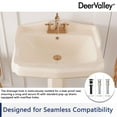 thumbnail image 5 of Dynasty 23 1/16 in. W Bone Vitreous China Rectangular Pedestal Combo Bathroom Sink with 4 in. Centerset Faucet Holes, 5 of 10