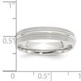 thumbnail image 4 of Auriga Fine Jewelry 925 Sterling Silver 5mm Double Milgrain Wedding Band Ring Size 5.5 for Women, 4 of 6
