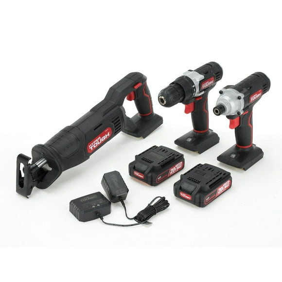 HYPER TOUGH 20-VOLT MAX LITHIUM-ION 3-TOOL COMBO KIT, Rated Voltage: 20V MAX