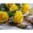 thumbnail image 5 of 10pcs Silk Roses Artificial Flowers Fake Rose for Arrangement Wedding Party Home Decoration (Fuchsia), 5 of 5