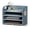 Dusty Blue, variant on 4‑Tier Felt Desk File Organizer with Carry Handles, Desktop Paper Sorter Storage Holder for Documents, Folders, Office & Classroom Supplies