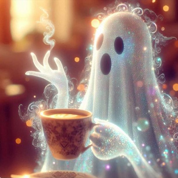 5D DIY Con Taladro Fantasma Halloween Arte Artesanal 40x40cm