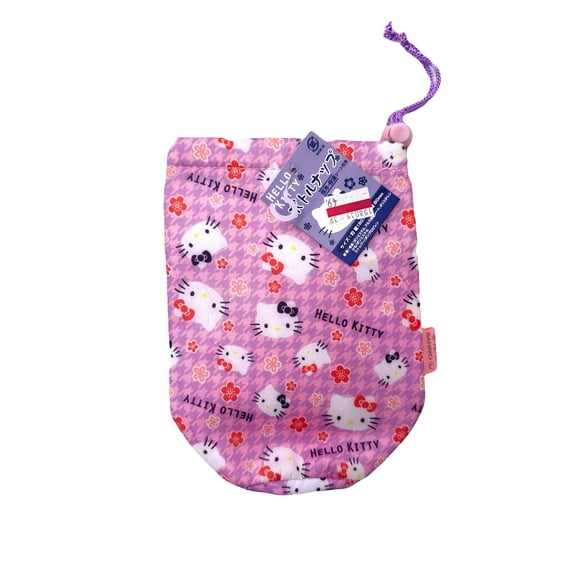 7in Hello Kitty Drawstring Bag w/Mylar Insulated Interior