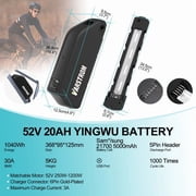 BAFANG 48V 500W Rear Hub Motor Kit with 52V 20Ah Shark Battery - G020 Ebike Conversion Kit for 135MM-142MM Rear Dropout 26 Wheel Electric Bike Conversion kit for Mountain / City Bicycle