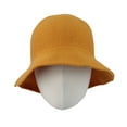 thumbnail image 5 of WITHMOONS Wool Winter Short Brim Womens Solid Bowler Fedora Hat SLB1245 (Yellow), 5 of 5
