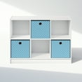 thumbnail image 3 of Furinno Cubic Multipurpose Clothing & Closet Storage Organizer Shelf with Bin Drawers, 6-Cube, White/Light Blue, 3 of 6