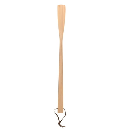 

1pc Practical Long Handle Shoehorn Simple Long Shoe Horn Tie Rope Shoehorn