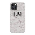thumbnail image 1 of Personalised White Napoli Marble Initials iPhone 14 Pro Case,iPhone 13 Pro, 1 of 4