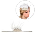 thumbnail image 1 of Party Headband Rhinestone Feather Flapper Headband Hair Band for Thanksgiving, 1 of 5