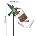 thumbnail image 3 of Outdoor Hanging Solar Lantern, Waterproof Openwork Hummingbird Watering Can Landscape Lights with Shepherd Hook, for Porch Lawn Driveway Backyard Pathway, 3 of 6