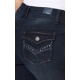 thumbnail image 5 of WallFlower Women's Luscious Curvy Bootcut Mid-Rise Insta Stretch Juniors Jeans (Standard and Plus), 5 of 5