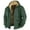 Army Green, variant on Thick Coat for Men Zip Up Sherpa Fleece Lined Western Winter Hooded Distressed Denim Jacket Flannel Pockets Denim Tactical Warm with Hood Work Jackets Brown XL