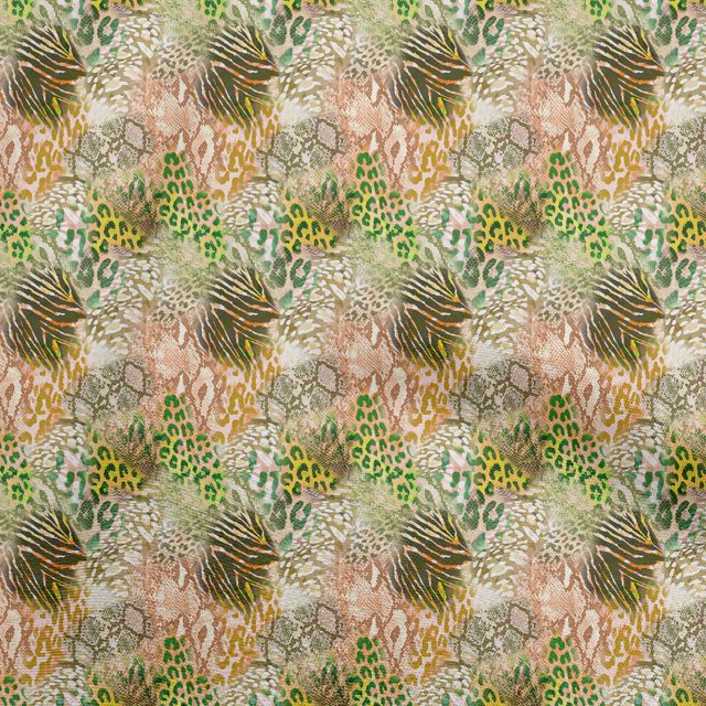 oneOone Velvet Multicolor Fabric Animal Skin Sewing Material Print Fabric By The Yard 58 Inch Wide