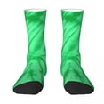 thumbnail image 3 of Green Tie Dye Stockings Women Men Spiral Swirl Socks Medium Soft Vintage Socks Autumn Runn, 3 of 7