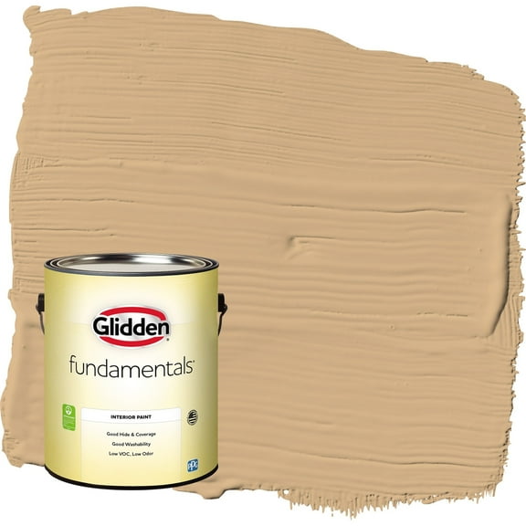 Glidden Fundamentals Cracker Bitz / Beige Flat Interior Paint, 1 Gallon