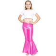 thumbnail image 2 of Stretch Is Comfort Girl's Poly/Spandex Stretch Bell Bottoms Flare Pants Mystique Hot Pink Small, 2 of 6