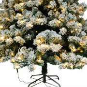 Ktaxon 6ft Pre-Lit Christmas Tree, Snow Flocked Xmas Tree Pine Tree with 550 LED Lights, Christmas Holiday Decor