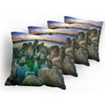 thumbnail image 5 of Ambesonne Nautical Throw Pillow Cover 4 Pack, Californian Coastline, 24", Grey Green, 5 of 7