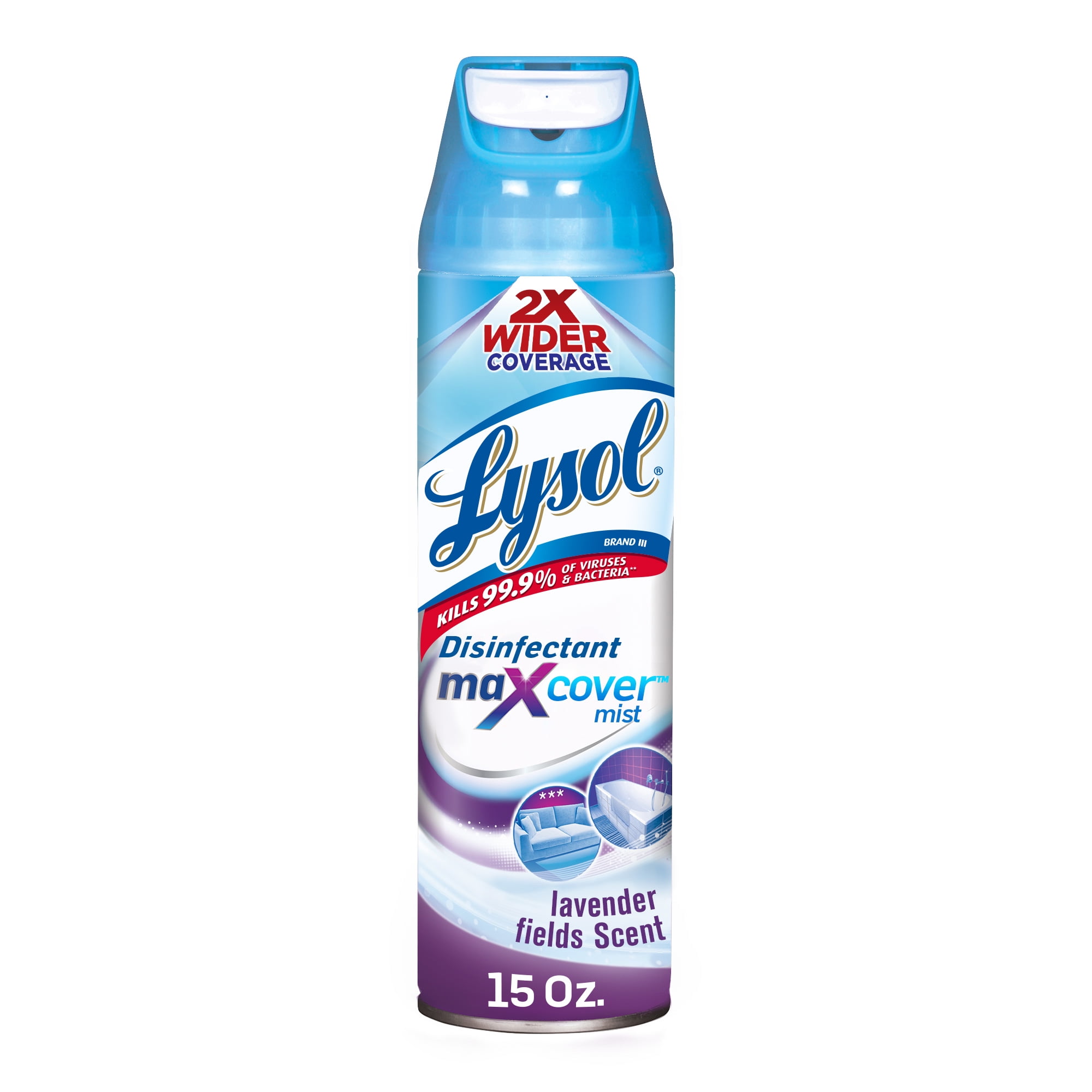 Lysol Max Cover Disinfectant Mist, Lavender Field, 15oz