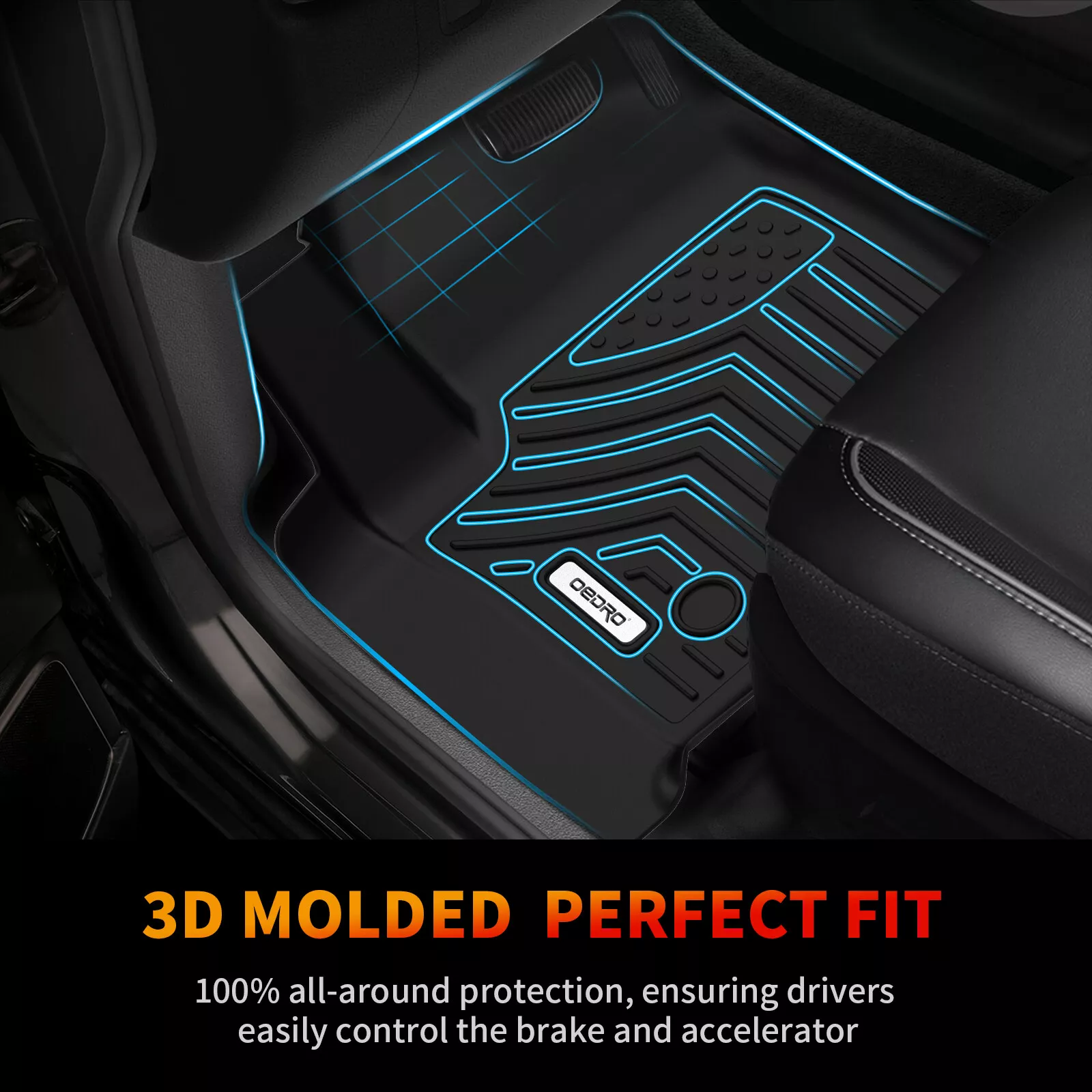 RVNI Floor Mats for 2019-2023 Chevy/GMC Silverado/Sierra Double Cab Bench