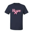 thumbnail image 2 of Wild Bobby, Hope Pink Ribbon Support Brave Fight, Breast Cancer Awareness, Men Graphic Tee, Navy, X-Large, 2 of 5