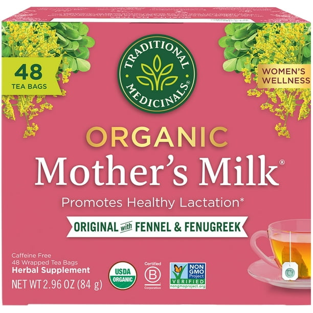 Leche materna orgánica Tea Traditional Medicinals, 48 bolsas