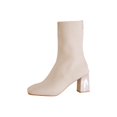 thumbnail image 2 of Tawop Women Boots Ankle Chunky Heel Round Toe Boots, 2 of 7