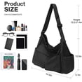 thumbnail image 4 of Canvas Messenger Bag Hobo Shoulder Bag Crossbody Bag with Multiple Pockets Large Tote Bag Handbag for Teen Women Men, 4 of 9