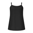 thumbnail image 4 of Aboser Womens Summer Camisole Tops Plus Size Sleeveless Shirts Elegant Spaghetti Strap Cami Tank Top Casual V Neck Blouses Loose Fits Undershirts Black XXL, 4 of 7