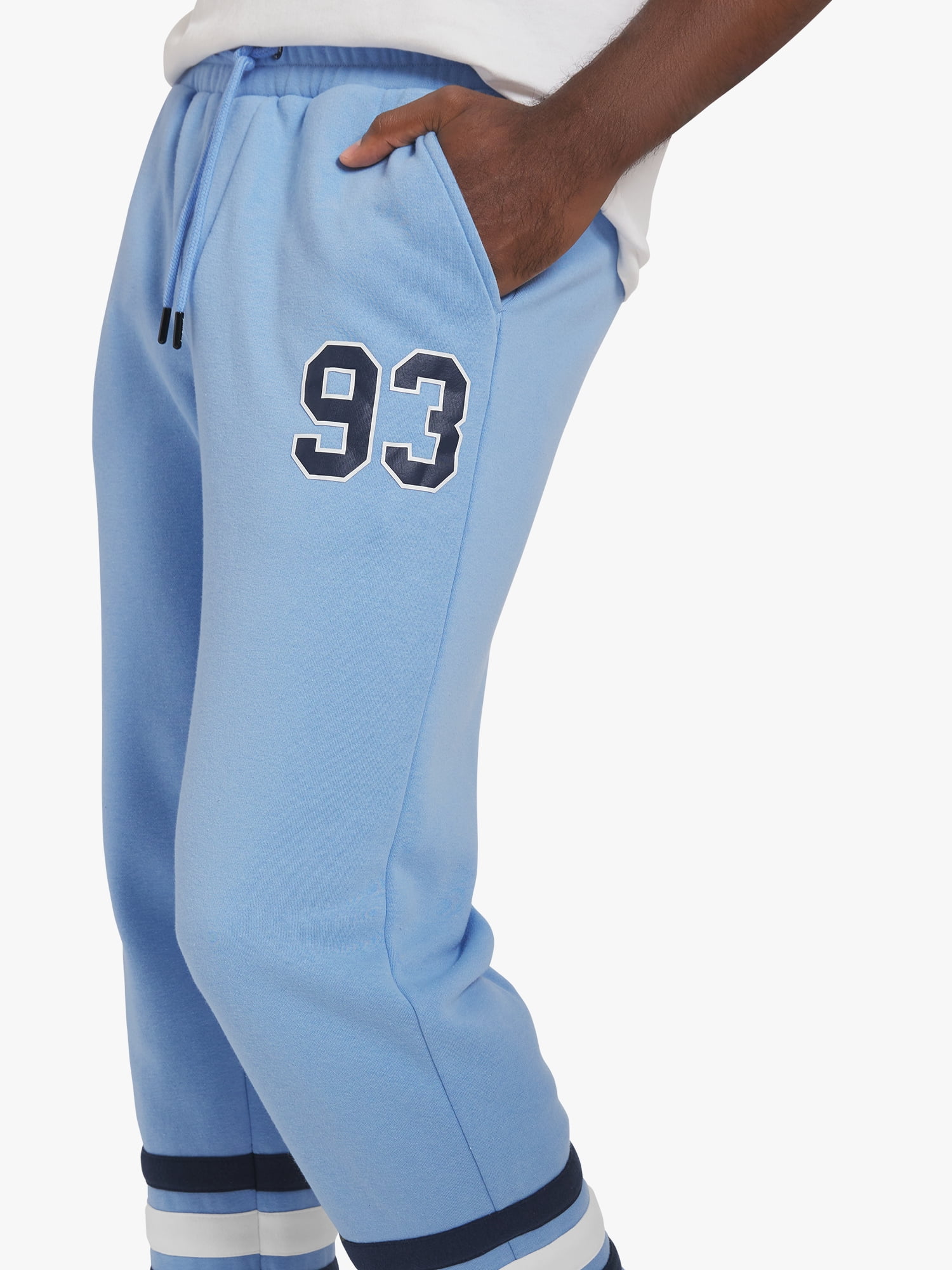 Dogg Supply by Snoop Dogg All-Gender Men's and Women's Extended Size Varsity Fleece Joggers, Sizes 4XL-5XL