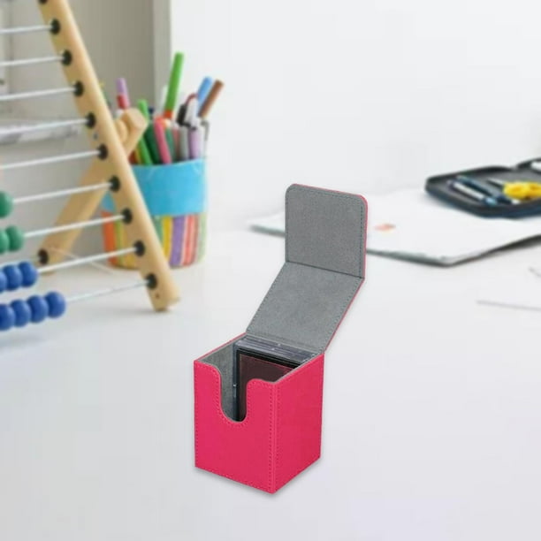 Caja de baraja de cartas coleccionables perfecl Estuche para tarjetas Rosa 10,3 x 7,8 x 8 cm