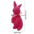 thumbnail image 2 of Tyidzon Flocked Bunny Easter Decorations with Bow Ties, Rabbit Figurines for Easter Centerpieces, Spring Home Tabletop Shelf Decor & Seasonal Gift, 2 of 6