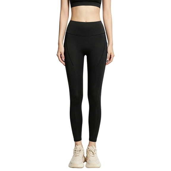 GIRLQUEEN Women High‑Waist Lightweight Yoga Leggings, Tummy Control Butt‑Lifting Workout Pants with Side Pockets