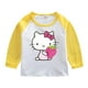 thumbnail image 5 of Hello Kitty Hit Color niños Casual algodón de manga larga chica estampado de dibujos animados patrón cuello redondo camisa de fondo camiseta de bebé, 5 of 5
