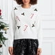 thumbnail image 2 of Nuevo suéter navideño de moda para mujer, jersey de manga larga con cuello redondo y estampado de bastón de caramelo Y2k, sudadera de punto, ropa de calle, 2 of 5