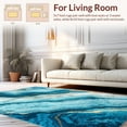 thumbnail image 2 of ODIKA 4'x6' Machine Washable Non-Slip Area Rug, Azure Marble Vein Indoor Throw High Traffic Rug, Blue, 217596, 2 of 7