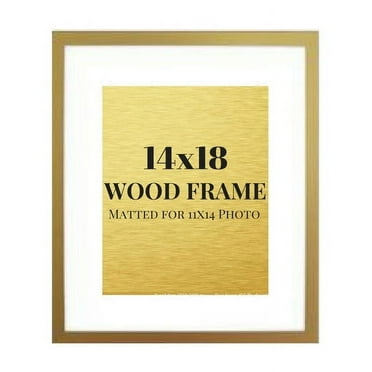 Gold 14x18 picture frame matted to 11x14 photograph