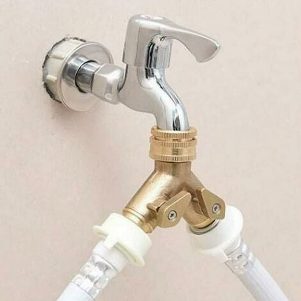 Grifo doble para lavadora, dispensador de riego en forma de Y de