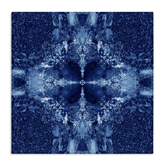 Stupell Industries Eclectic Blue Detailed Symmetry Canvas Art, 17 x 17, by El Perkin