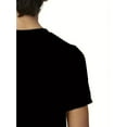 thumbnail image 2 of Camiseta infantil de manga corta "Powered by Chicken Nuggets", cuello redondo, tejido de punto de algodón, ligeramente elástica, para verano - Negra, 2 of 4