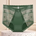 thumbnail image 5 of Gibobby Tangas de sexy mujer Ropa interior sexy con borde de encaje para mujer Love Mesh High Waist Luxury Ice Silk Triángulos para mujer(Verde,M), 5 of 5