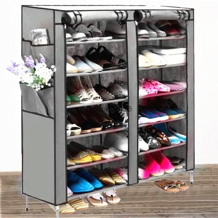 Shoe Shelf Rack Storage Shoes Closet Organizer Cabinet Portable Shoe Shelf Rack Storage Shoes Closet Organizer Cabinet Portable 7 Layer With Cover On Clearance