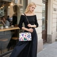 thumbnail image 5 of FORMRS Women Crossbody Purse with Chain Strap Vegan Leather Shoulder Handbag, Green Retro Shapes, 5 of 7
