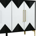 thumbnail image 5 of Contemporary Storage Sideboard With Triangular Pattern - Spacious & Versatile Four-door Cabinet Contrast Colors Space Stylish, 5 of 6