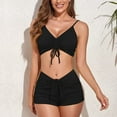 thumbnail image 2 of Byworldtasic Women's High Waisted Bikini Sets Tummy Control Swimsuits Front Ruched Two Piece Drawstring Bathing Suit, 2 of 4