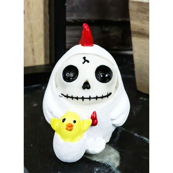 Furry Bones The White Hen Chicken Nugget Costumed Skeleton Figurine Furrybones